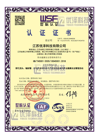 世标认证证书
